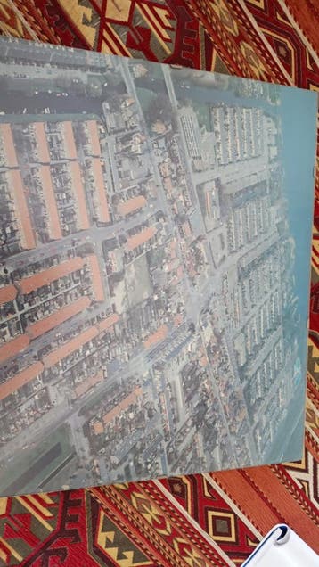Vintage Luchtfoto van Wormer - Decoratieve Wandkunst