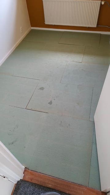 Gratis ondervloer laminaat: 6m² groen en 14m² bruin
