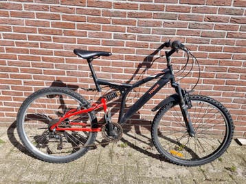 Mountainbike Tournis - Zwart/Rood - Volledig geveerd
