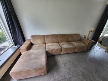 GRATIS Comfortabele beige hoekbank met chaise longue