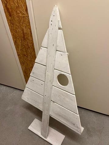 Houten kerstboom.