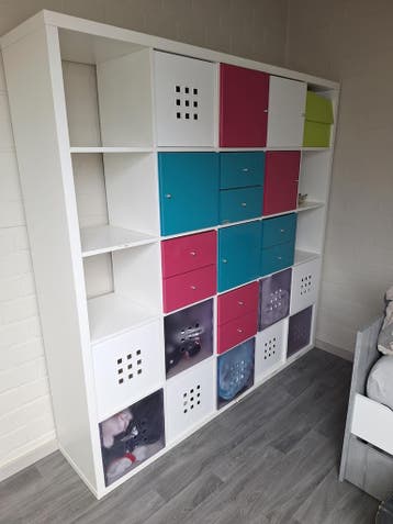 IKEA Kallax Kast met Inzetstukken - Wit