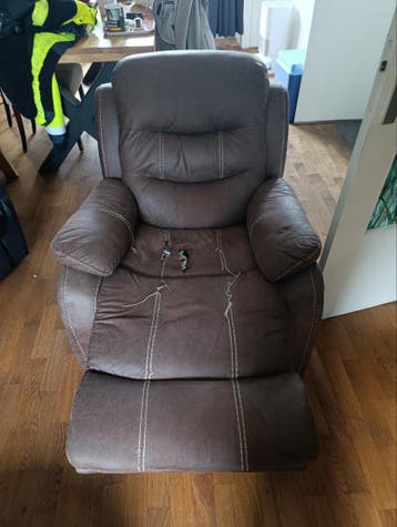 Bruine relaxfauteuil - Gebruikt