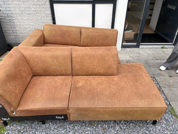 Comfortabele bruine hoekbank - gebruikt
