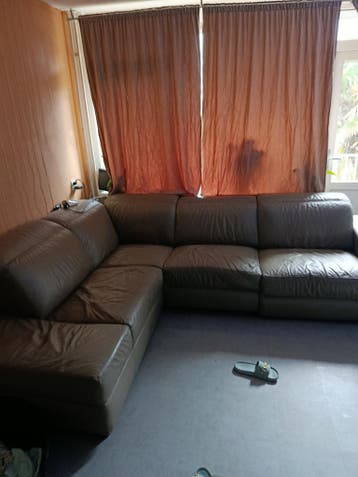 GERESERVEERD Mooie leren hoekbank - Comfortabel en stijlvol