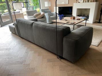 Comfortabele grijze 3-zits bank 255 cm breed