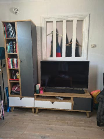 TV meubel en boekenkast set, mag ook los