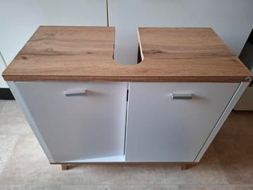 Wastafelonderkast met houtlook blad