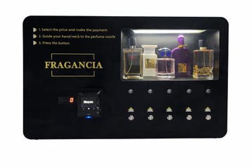 Gratis plaatsing parfum vending machine 50/50 winst