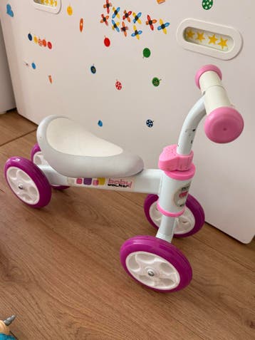 Baby Walker Loopfiets Peuterfiets Roze Wit