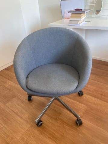 GRATIS grijze bureaustoel/fauteuil op wieltjes–zelf ophalen
