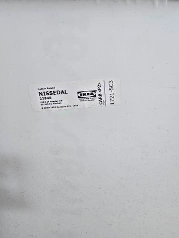 Gratis ophalem: Ikea spiegel Nissedal wit 65cm65cm