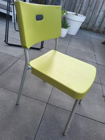 4x Stapelbare Groene IKEA Stoelen - Gratis Af te Halen