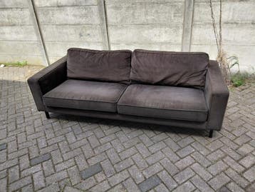 Leuke bank 230x90x60cm donker grijs/groen