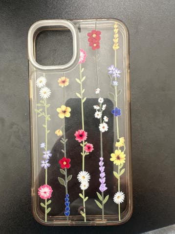 Transparant iPhone 14 Plus hoesje met bloemenprint