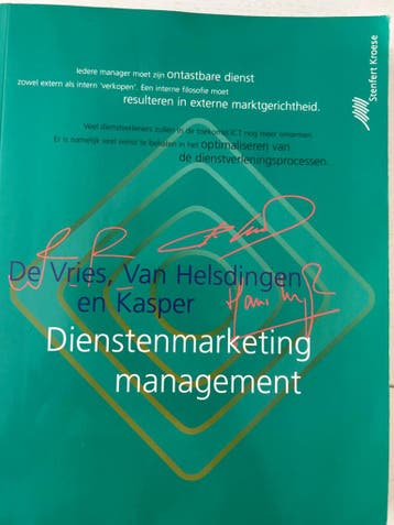 Dienstenmarketing Management - De Vries, Van Helsdingen, Kas