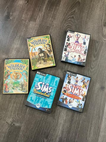 PC CD-ROM Spellen: The Sims & Wildlife Tycoon Bundel