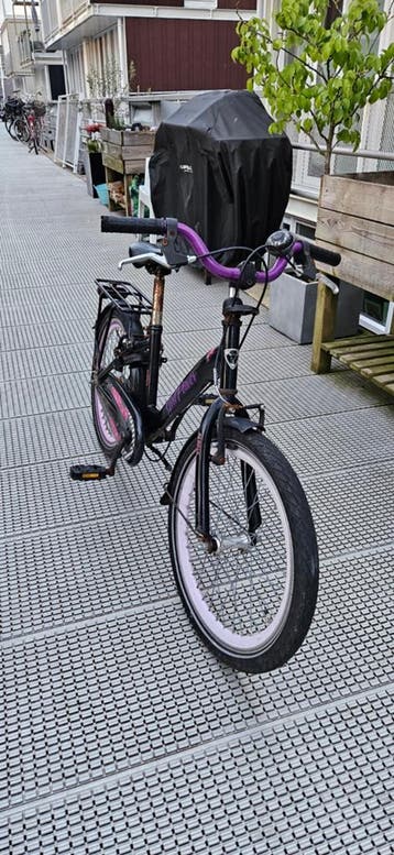 Kinderfiets 20 inch - Zwart/Roze