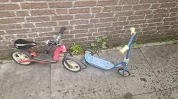 Loopfietsje en stepje voor kinderen