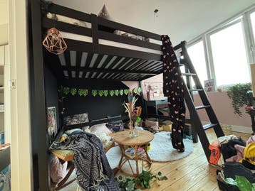 GRATIS:140x200cm Stora Hoogslaper zwart Ikea ingekort