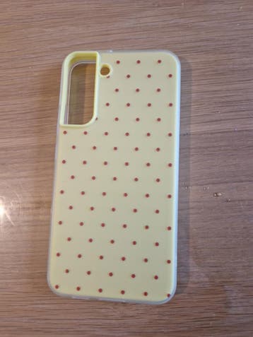 S22+ case lichtgeel met rode stippen - nieuw!