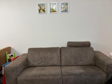 Comfortabele 3-zitsbank - Bruin