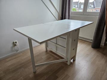 Ikea Norden klaptafel met lades - Wit