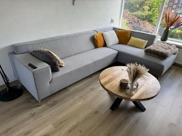 GRATIS Hoekbank Stof Grijs - Comfortabel en Stijlvol