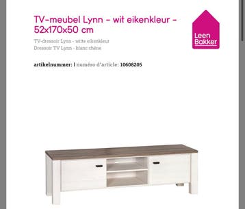 GRATIS- Tv meubel van leenbakker