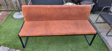 Eetbank cognac 160cm