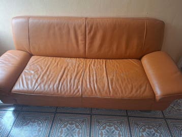 Comfortabele leren bank - 2/3-zits