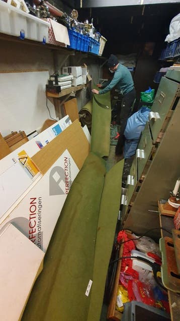 Groene mat 25m x 2.5m - Vloerbescherming grote zalen