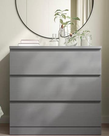 Ikea MALM Ladekast 3 lades, grijs