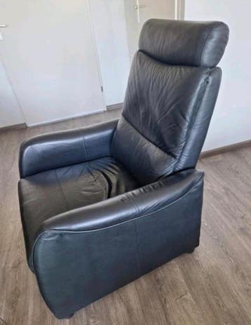 Gratis ! Relax fauteuil zwart leer