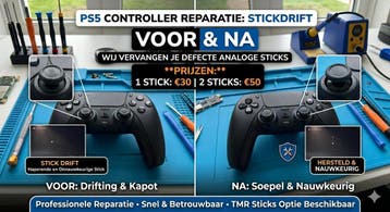 PS5 Controller Reparatie - Stickdrift Opgelost met TMR Stick