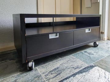 Gratis ophalen zwart bruin ikea tv-meubel met 2 lades
