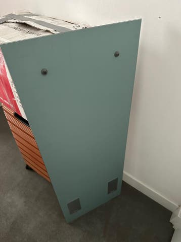 Lichtgroene glazen plaat 45x120 cm