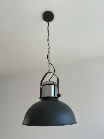 Industriële hanglamp - Zwart metaal