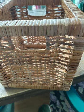 6 x ikea rieten mandjes 24cm x 24 cm