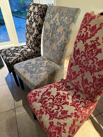 gratis!!! 6 gestoffeerde stoelen eetkamerstoelen