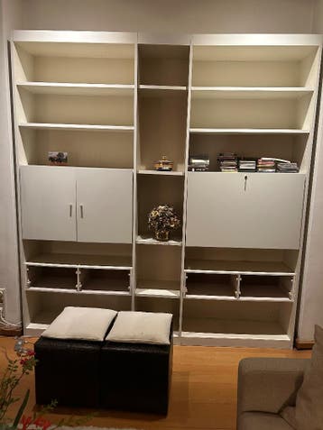 Interlübke kast 227 cm breed,  243 hoog kleur wit