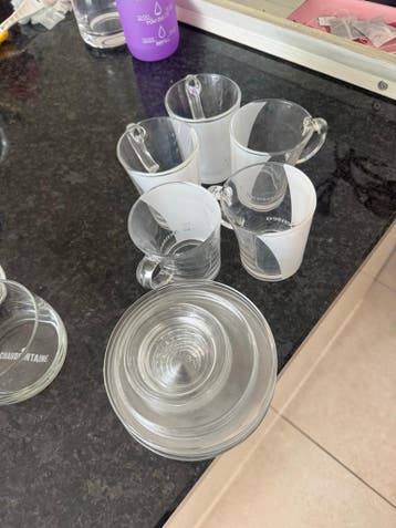 Glazen Senseo kopjes en schotels