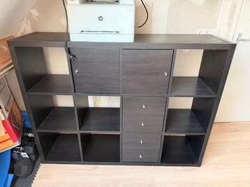 Ikea Kallax 4x3 vakkenkast met deuren en lades
