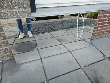 Badkamerspiegel 120 cm met verlichting (licht beschadigd)