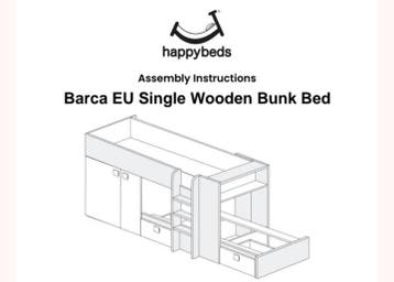 Happybeds Barca EU Eenpersoons Houten Stapelbed