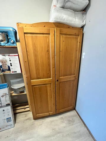 Brocante Houten Kast - H183 x D54,5 x B100 cm