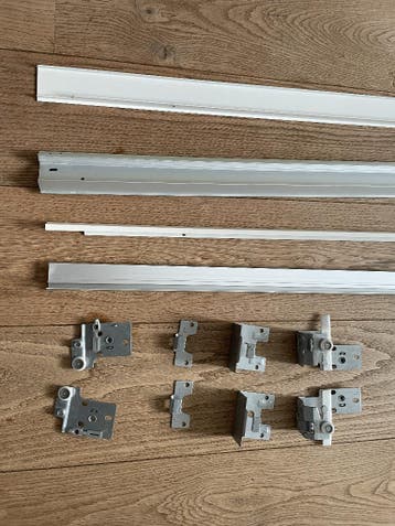 Schuifdeuren, set van 2, wit, 150x236cm (paxkast)