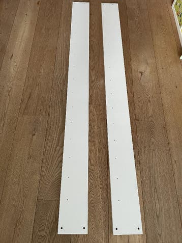 Zijpanelen bed - 2 stuks, wit