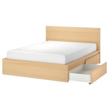 Gratis: Malm bed IKEA 140x200cm, 4 lades, incl. lattenbodems