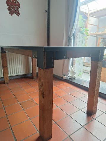 Tafel design hout met staal